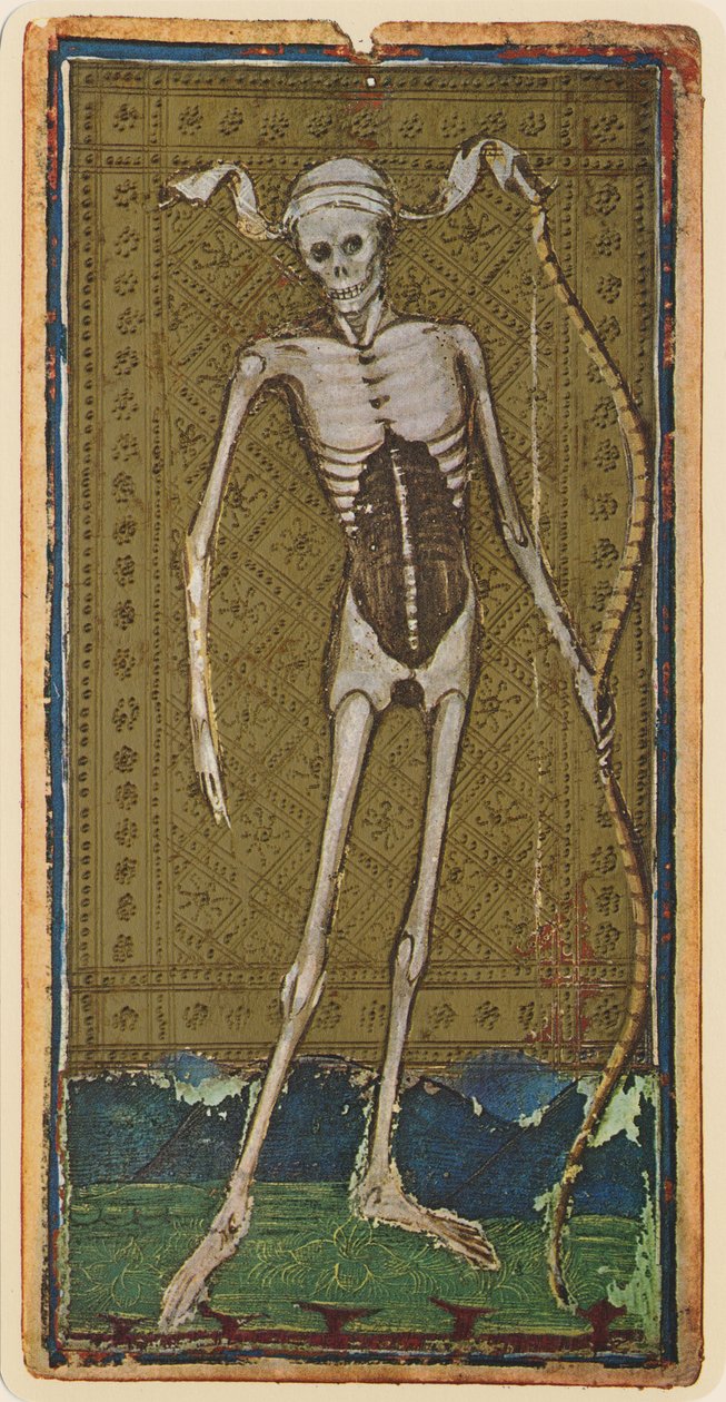 Død, faksimile av et tarotkort fra 