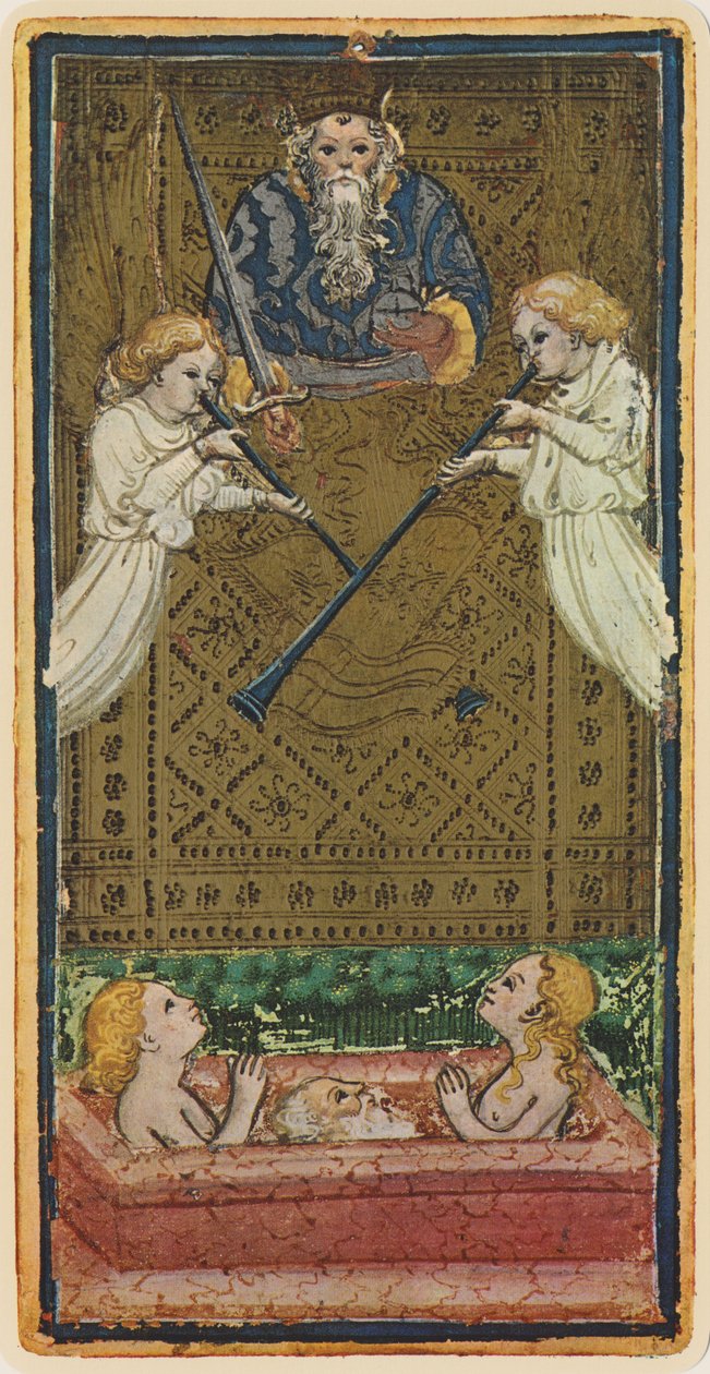 Engelen, fascimile av et tarotkort fra 'Visconti'-stokken, 1441-47 av Bonifacio Bembo
