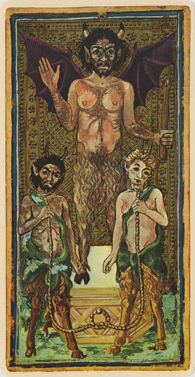 Djevelen, faksimile av et tarotkort fra 