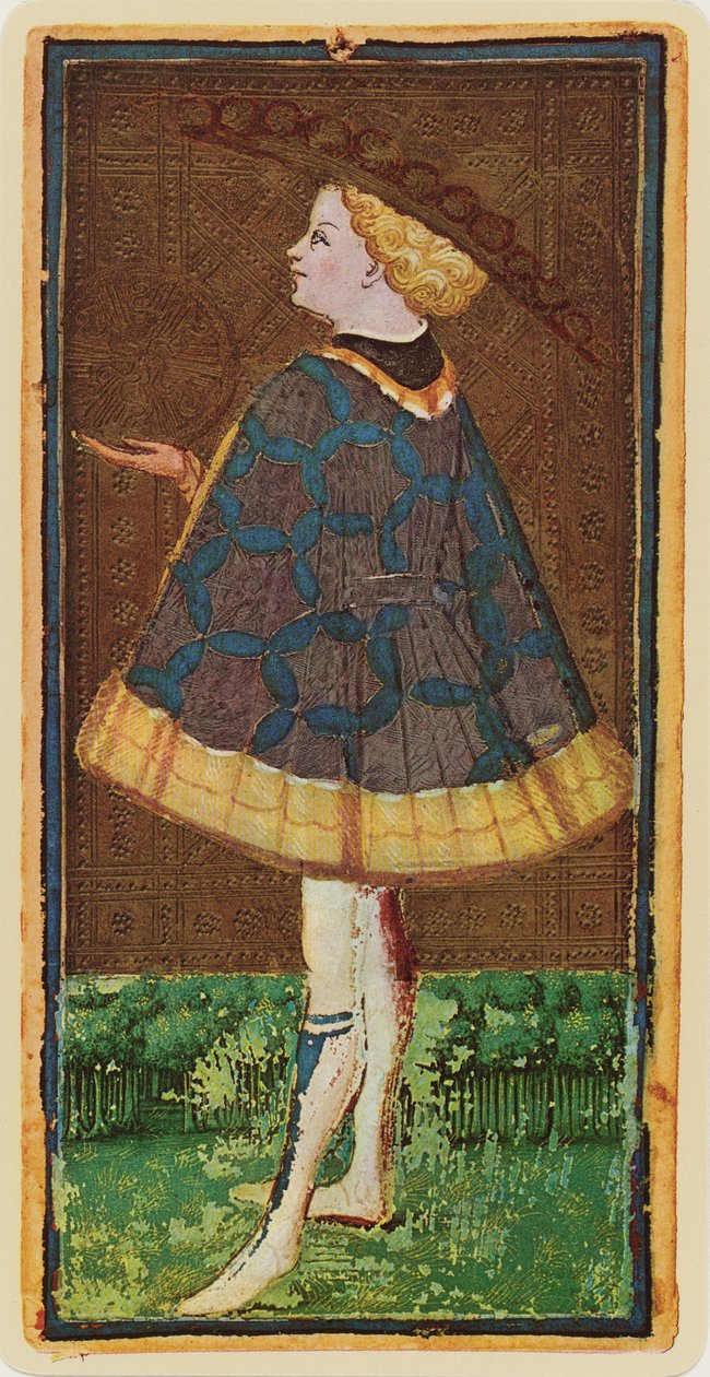 Myntkniven, faksimile av et tarotkort fra 