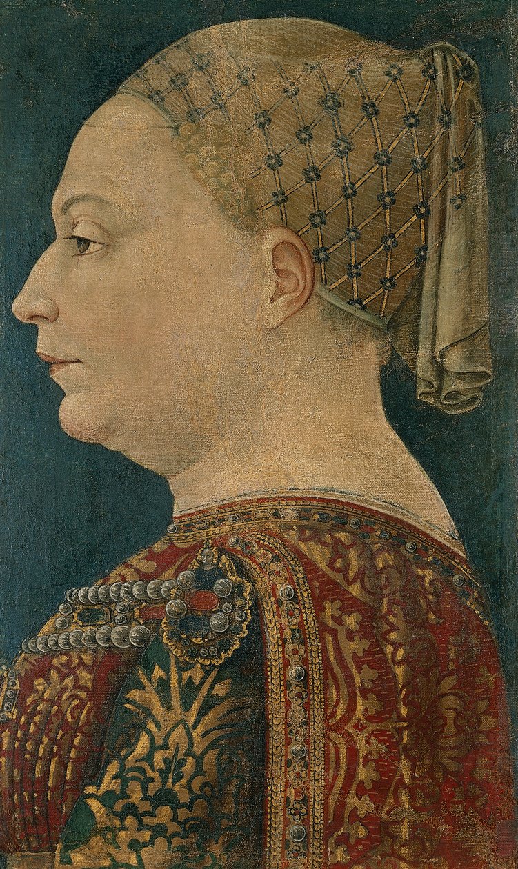 Portrett av Bianca Maria Visconti (Settimo Pavese av Bonifacio (attr.) Bembo