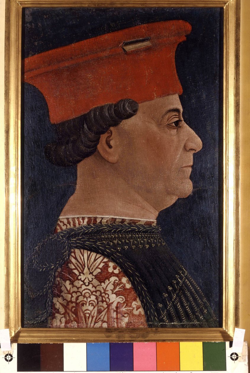 Portrett av Francesco Sforza (1401 - 1466) av Bonifacio Bembo rundt 1470. Brera kunstgalleri, Milano. av Bonifacio Bembo