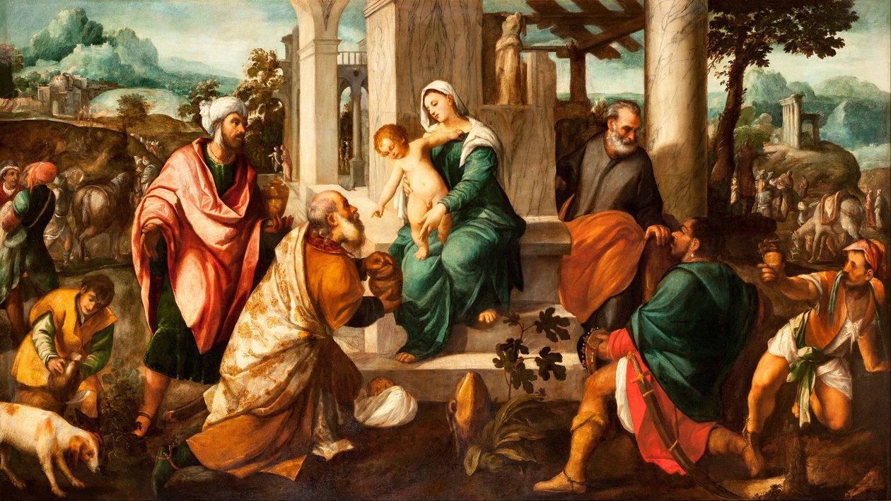 Tilbedelsen av magi av Bonifazio Veronese