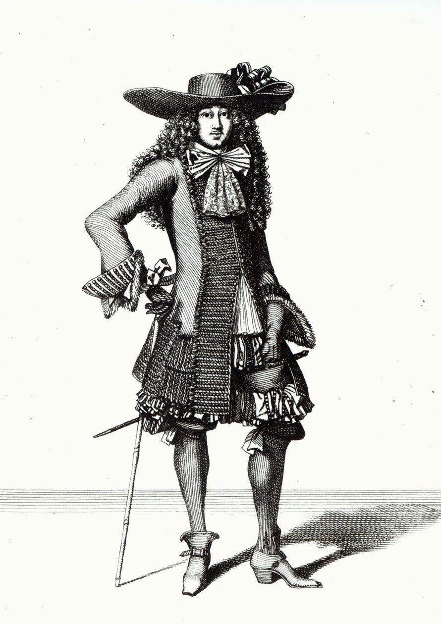 The Summer Sword Dress, 1675 (sw-trykk) av Nicolas Bonnart