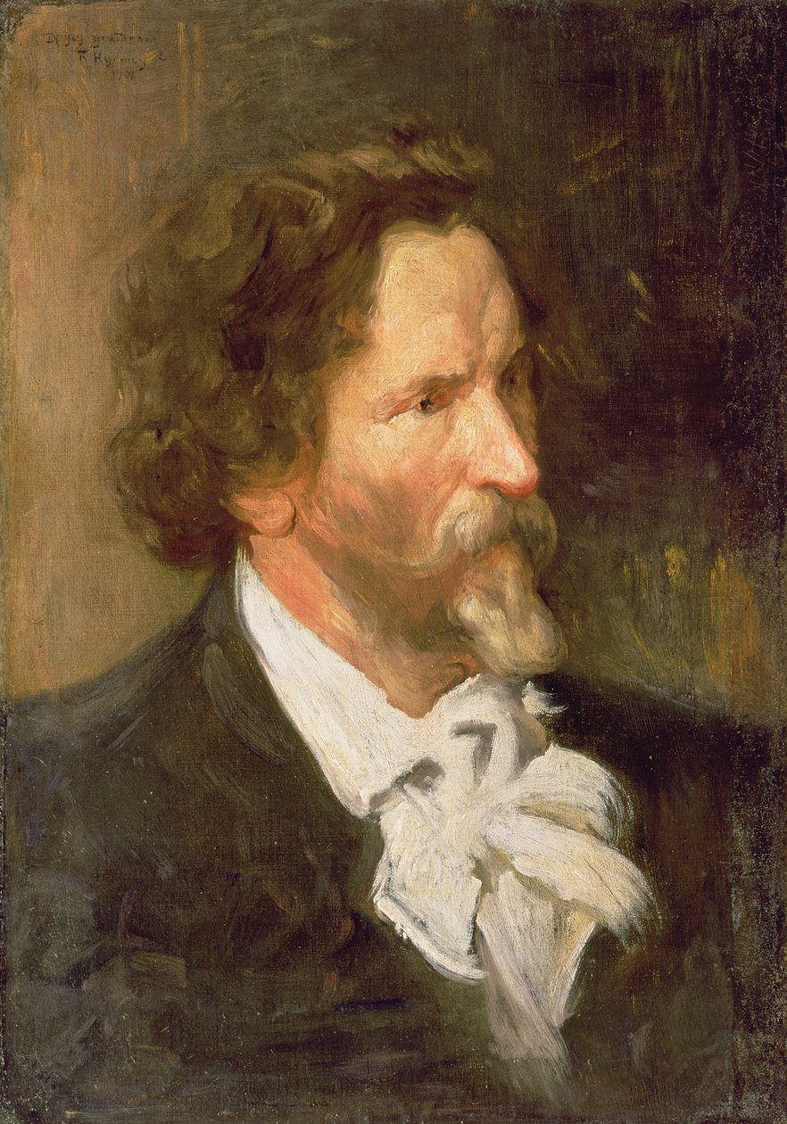 Portrett av Ilya Repin (1844-1930), 1902 av Boris Mikhailovich Kustodiev