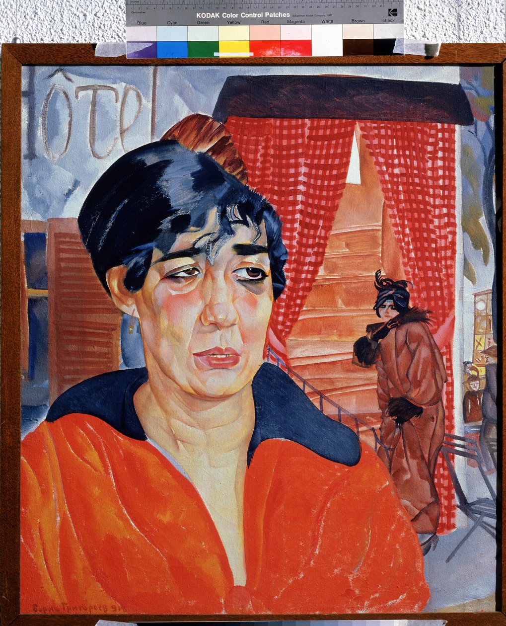 Concierge i Paris (Concierge i Paris). Verk av Boris Dmitryevich Grigoriev (1886-1939), akvarell og gouache på papir av Boris Dmitrievich Grigoriev