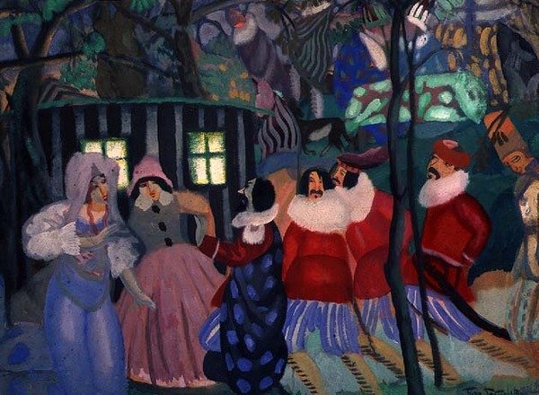 Conquerors, 1913 (akvarell på papir) av Boris Dmitrievich Grigoriev
