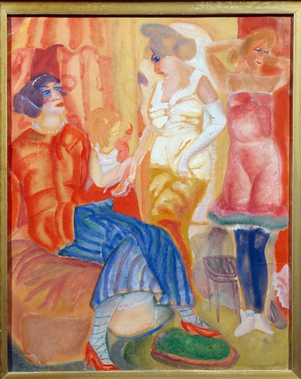 "Women" (Women) - Maleri av Boris Dmitrievich Grigoriev (1886-1939) av Boris Dmitrievich Grigoriev