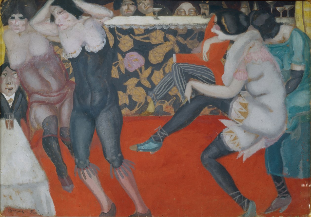I kabareten, 1913 av Boris Dmitrievich Grigoriev