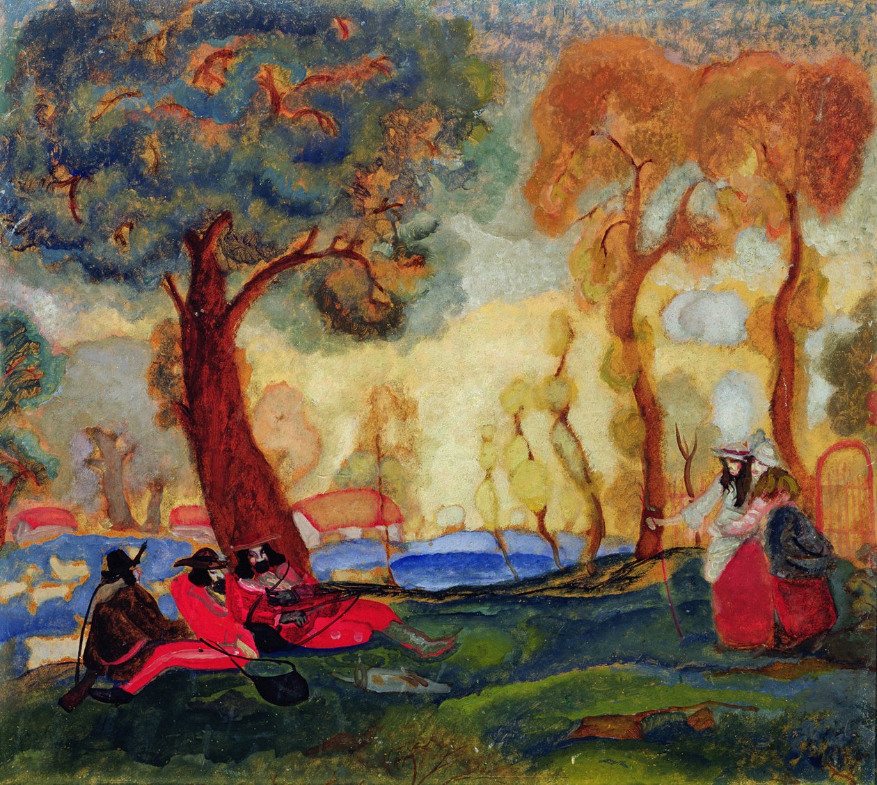 Jødiske komikere hviler, 1910-tallet av Boris Dmitrievich Grigoriev