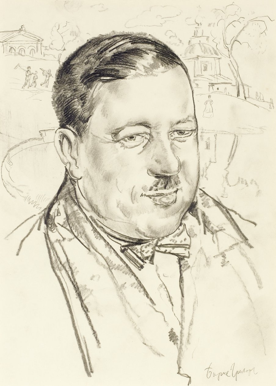 Portrett av kunstneren Ilya Mashkov av Boris Dmitrievich Grigoriev