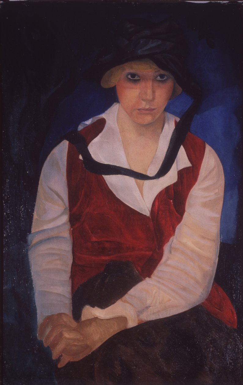 Portrett av kunstnerens kone, 1917 av Boris Dmitrievich Grigoriev