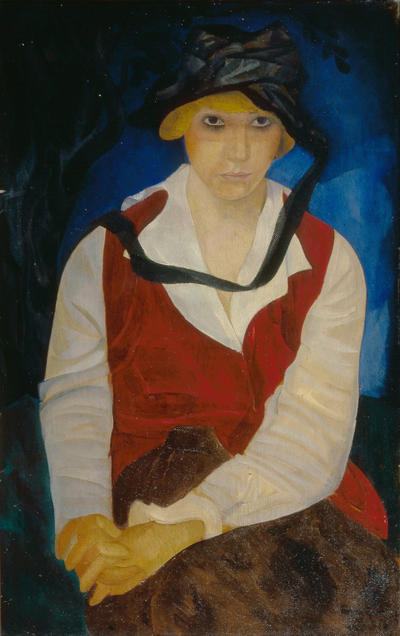 Portrett av kunstnerens kone, 1917 av Boris Dmitrievich Grigoriev