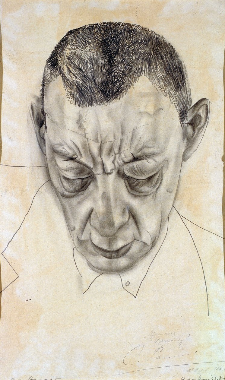 Portrett av komponisten Sergei Rakhmaninov 1873-1943, 1930 av Boris Dmitrievich Grigoriev