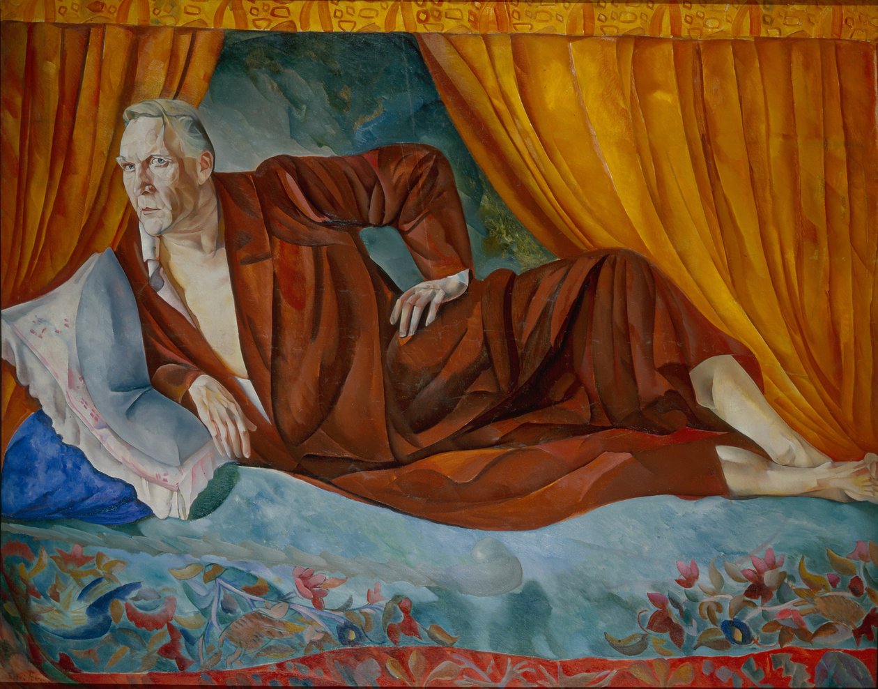 Portrett av sangeren Fyodor I. Shalyapin 1873-1938, 1918 av Boris Dmitrievich Grigoriev