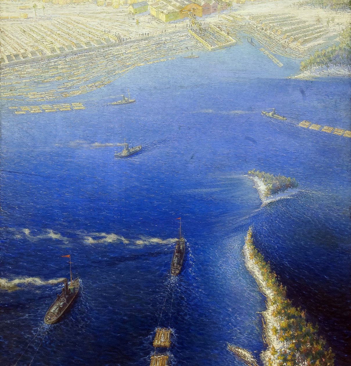 Tømmerrafting av Boris Ivanovich Tsvetkov