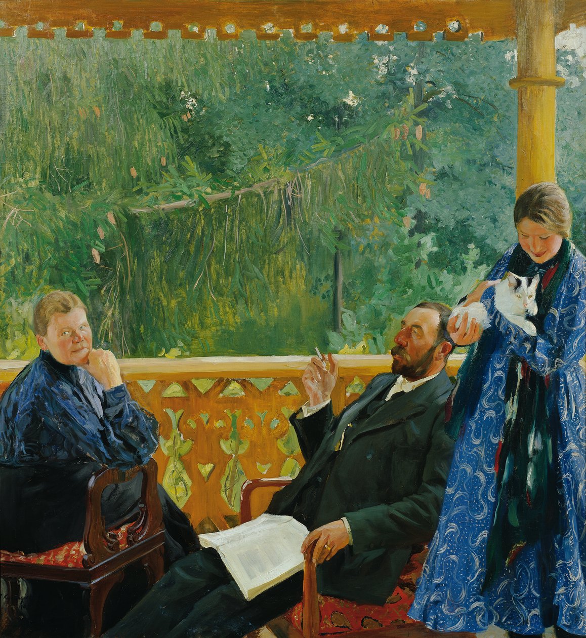 Familieportrett (Portrett av Polenow-familien) av Boris Mikhailovich Kustodiev