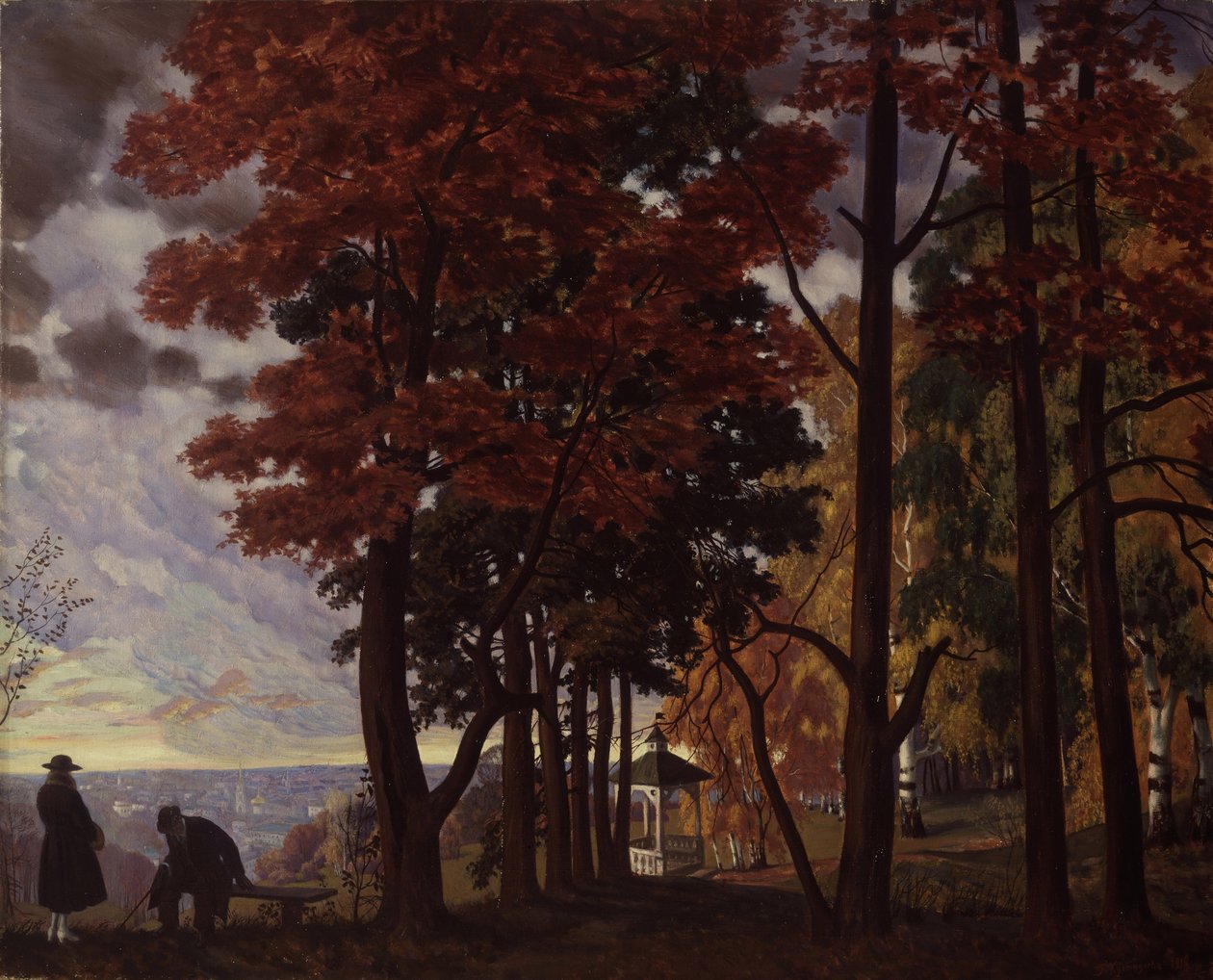 Høst, 1918 av Boris Mikhailovich Kustodiev