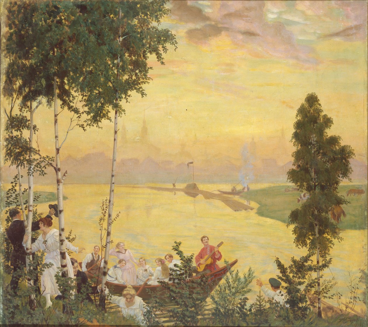 Country Trip, 1918 av Boris Mikhailovich Kustodiev