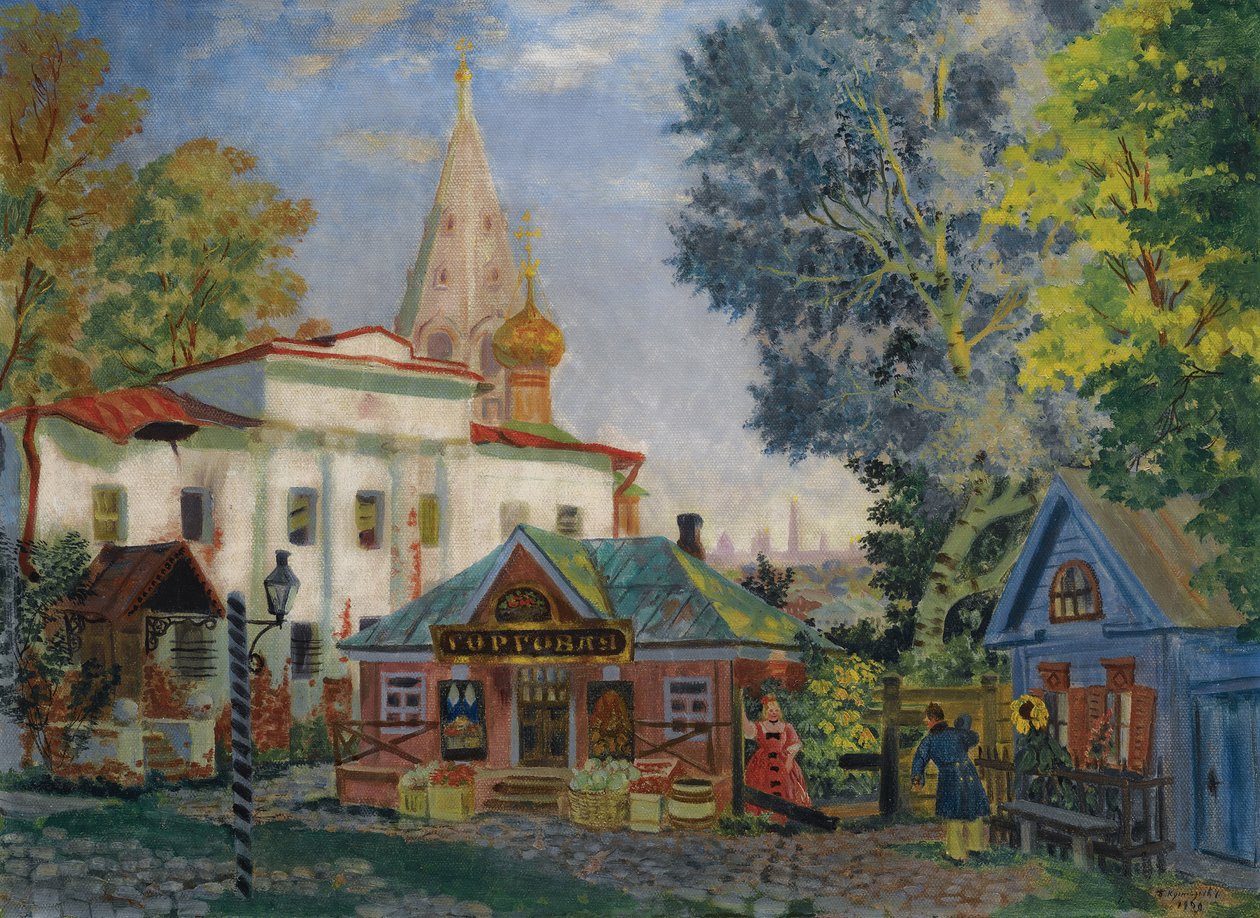 I provinsen, 1920 av Boris Mikhailovich Kustodiev