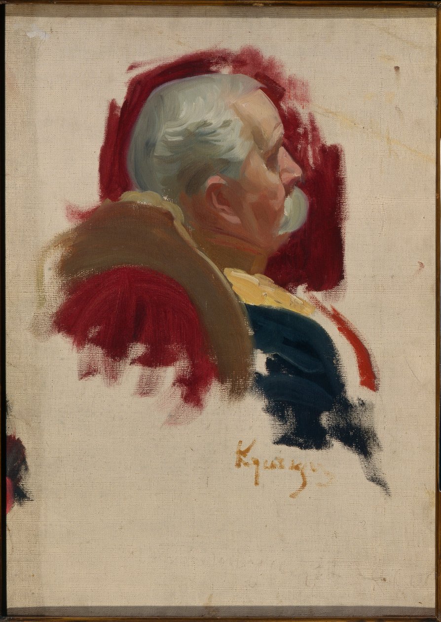 Portrait de Peter Sabourov (1835-1918), diplomat russe (Portrett av Peter Alexandrovich Saburov) - Olje på lerret av Boris Michaylovich Kustodiev (Koustodiev) (1878-1927) av Boris Mikhailovich Kustodiev