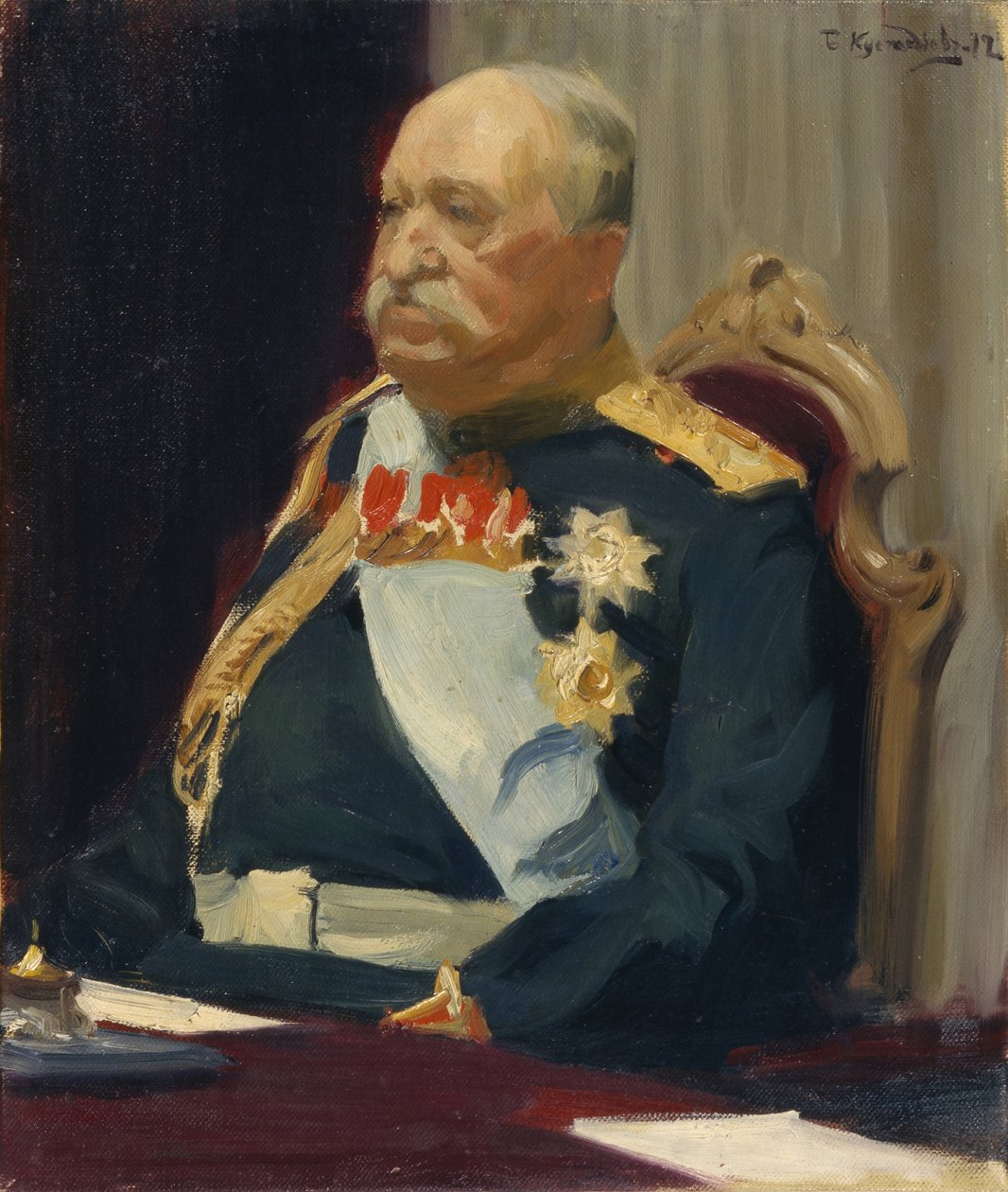 Portrett av grev Alexei Ignatyev, medlem av statsrådet, innenriksminister, 1902 av Boris Mikhailovich Kustodiev