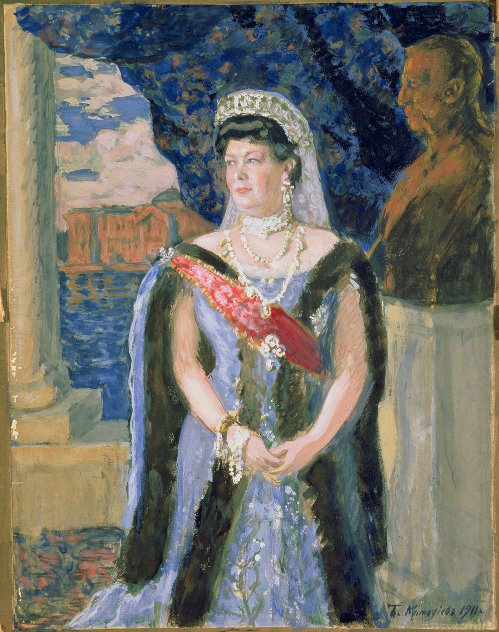 Portrett av storhertuginnen Maria Pavlovna, 1911 av Boris Mikhailovich Kustodiev