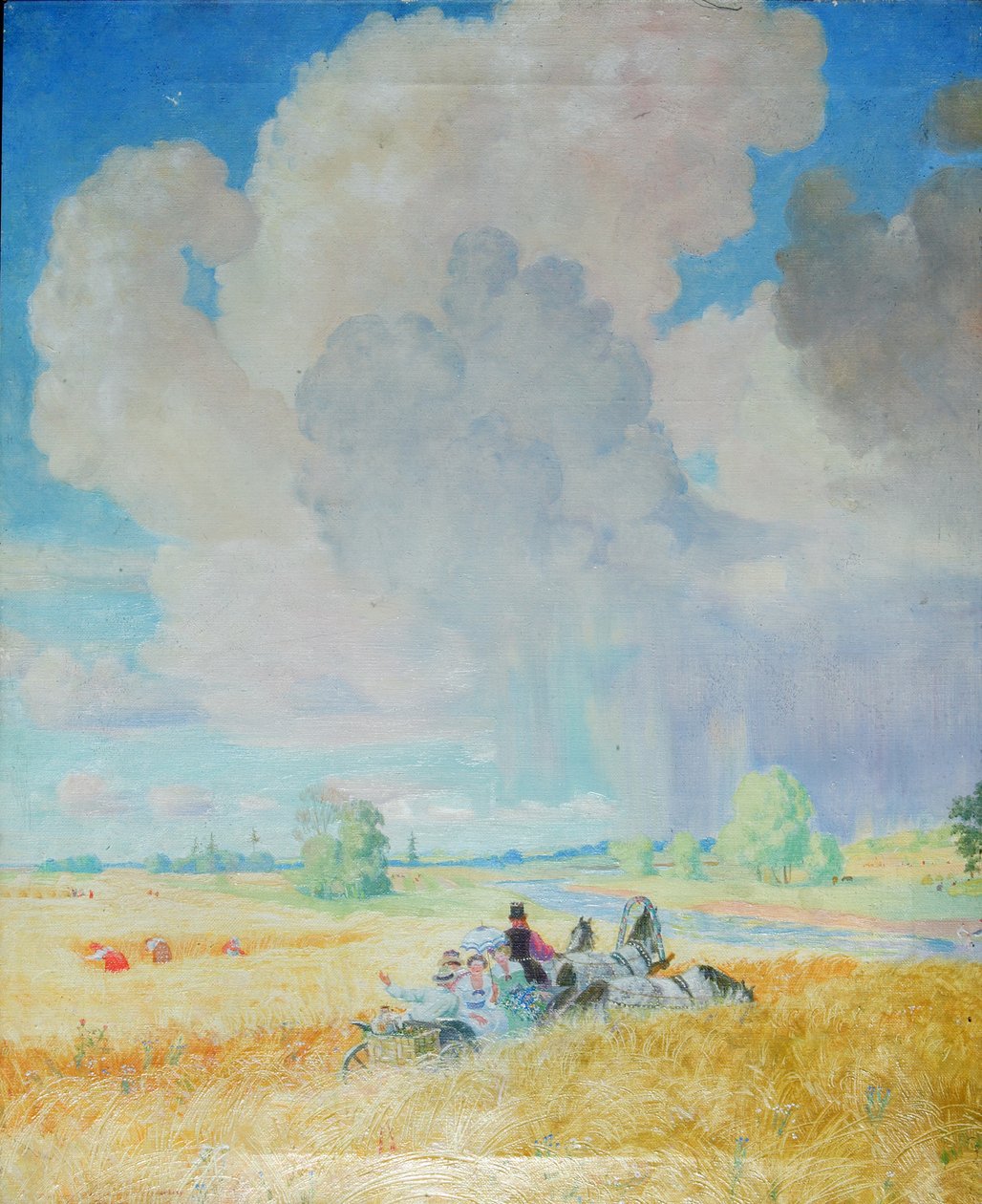 Sommeren, 1922 av Boris Mikhailovich Kustodiev