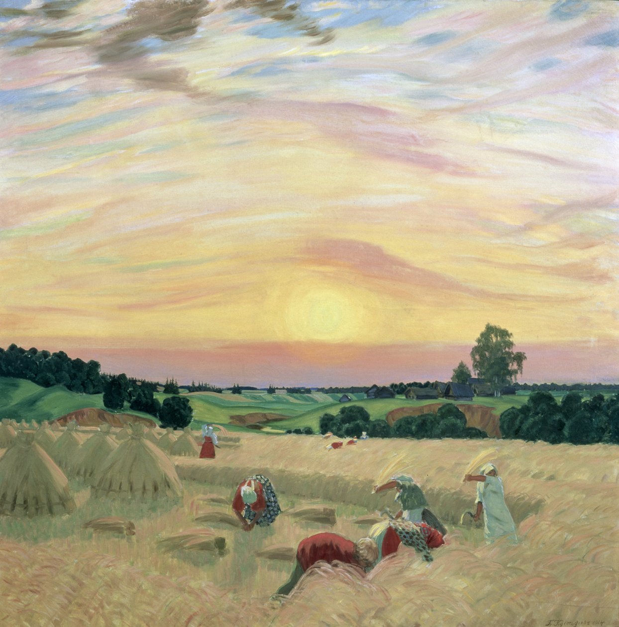 Høsten, 1914 av Boris Mikhailovich Kustodiev