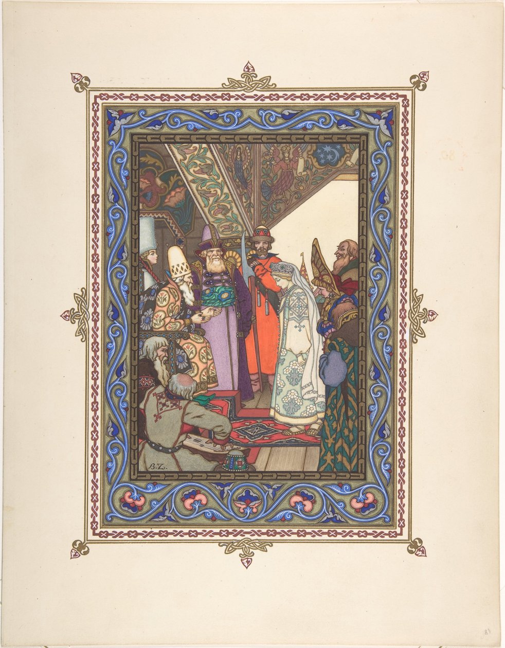 Illustrasjon for eventyret Snegurochka, ca. 1925 av Boris Vasilievich Zvorykin