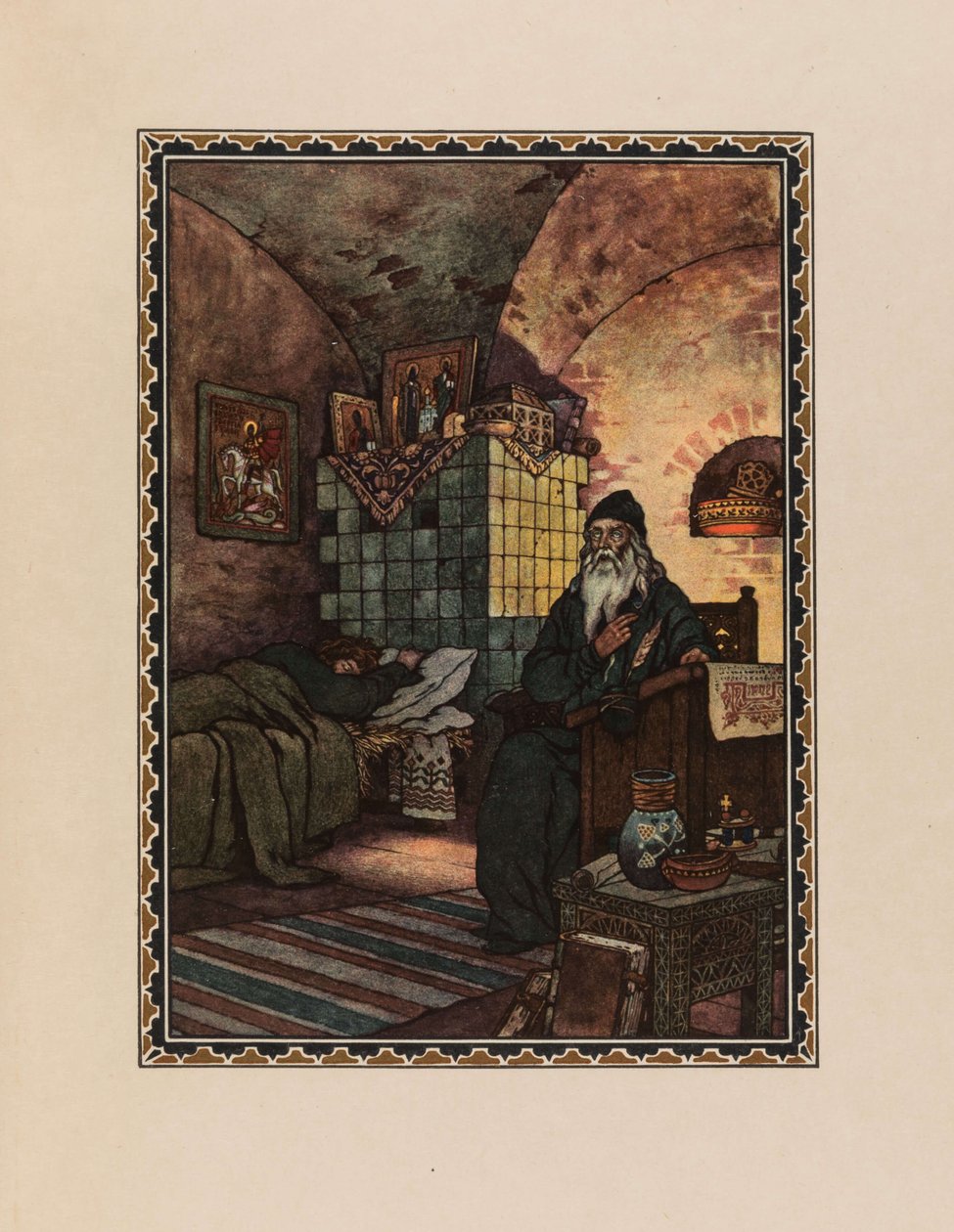 Pimen. Illustrasjon til dramaet Boris Godunov av A. Pushkin, 1927. av Boris Vasilievich Zvorykin