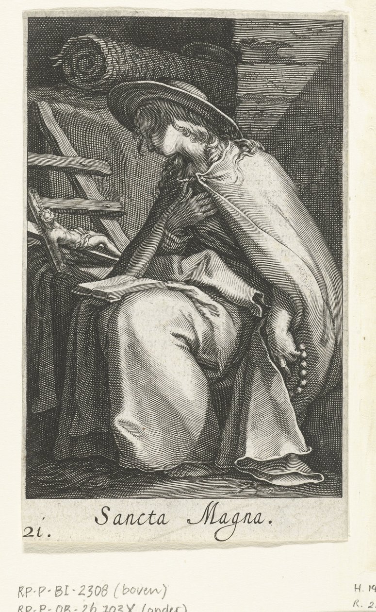 Saint Magna som eremittinne Sancta Magna (tittel på objekt) Eremittinner (serietittel) Sacra Eremus Ascetriarum (serietittel) av Boëtius Adamsz. Bolswert