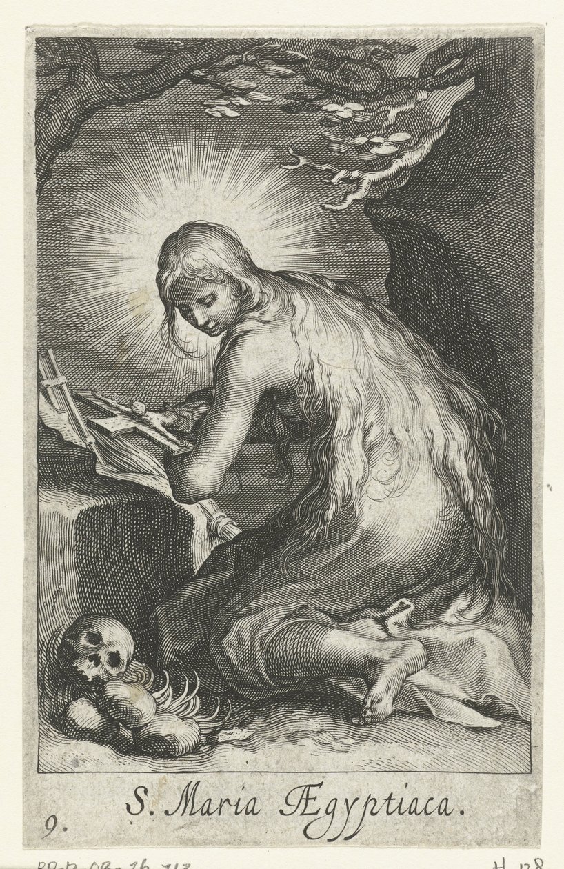 Saint Mary of Egypt som eremittinne Eremittinner (serietittel) Sacra Eremus Ascetriarum (serietittel) av Boëtius Adamsz. Bolswert