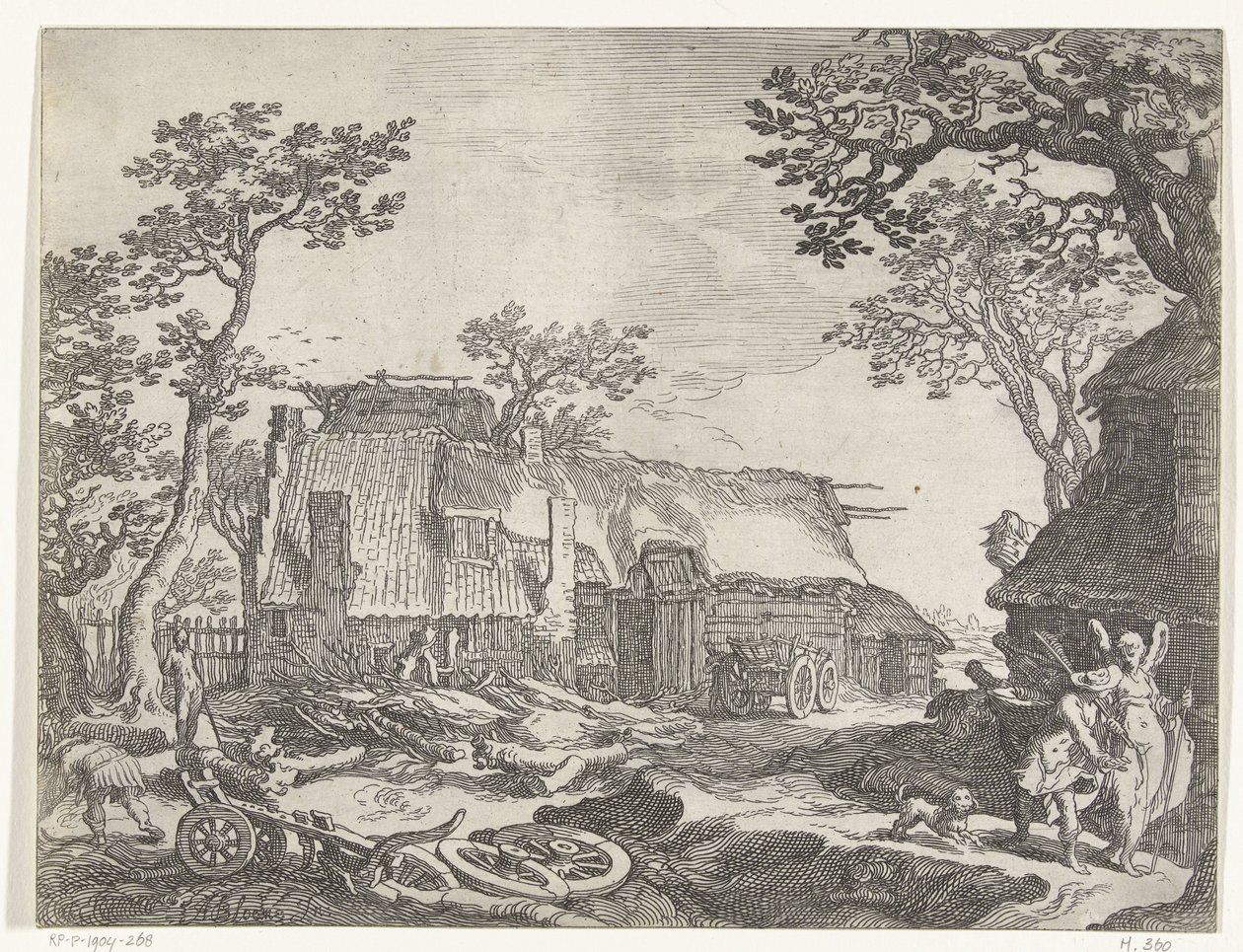 Landskap med gården og Tobias og engelen Countryside Faces (serietittel) av Boëtius Adamsz. Bolswert