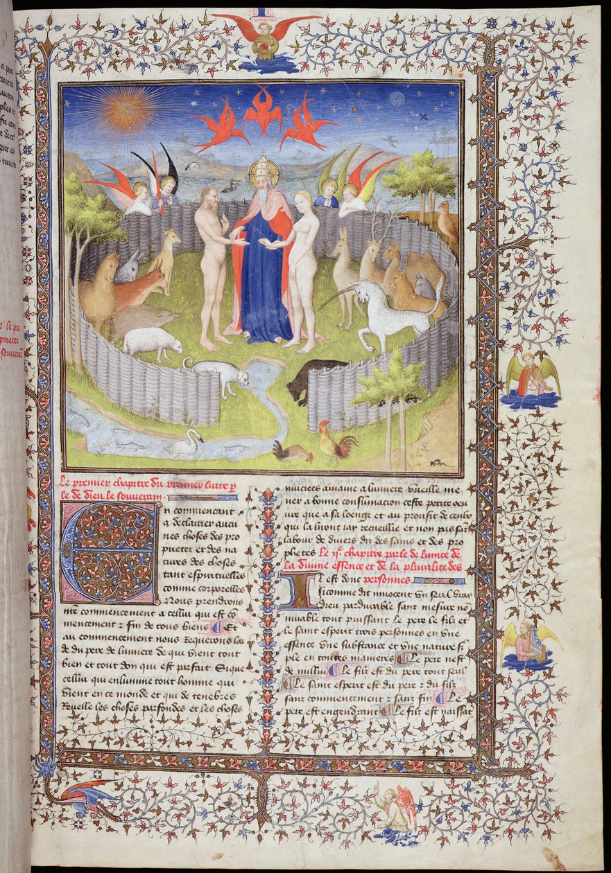 Ms 251 f.16r Ekteskapet til Adam og Eva fra 