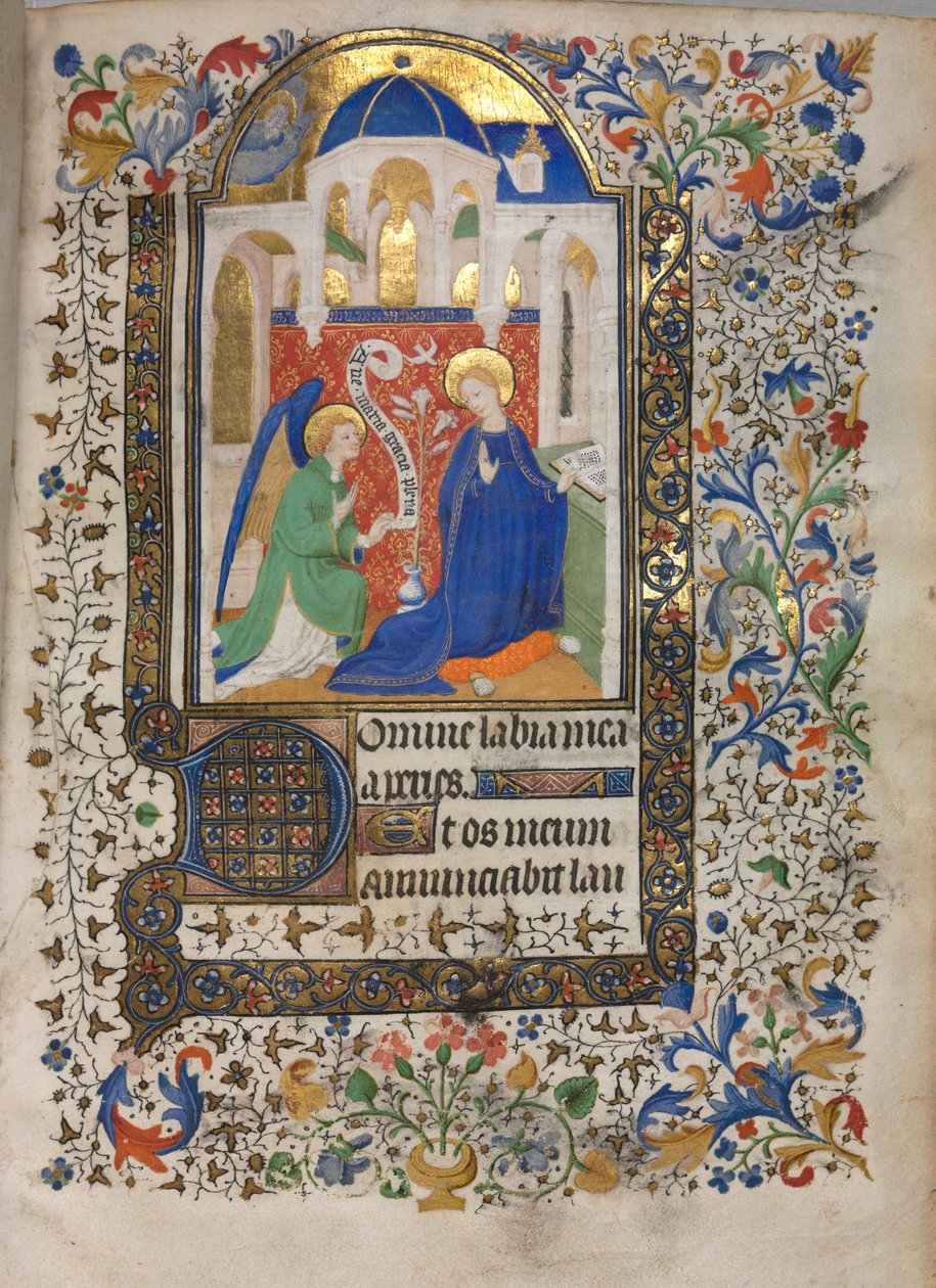 Timebok Bruk av Paris: Annunciation, ca. 1420. av Boucicaut Master