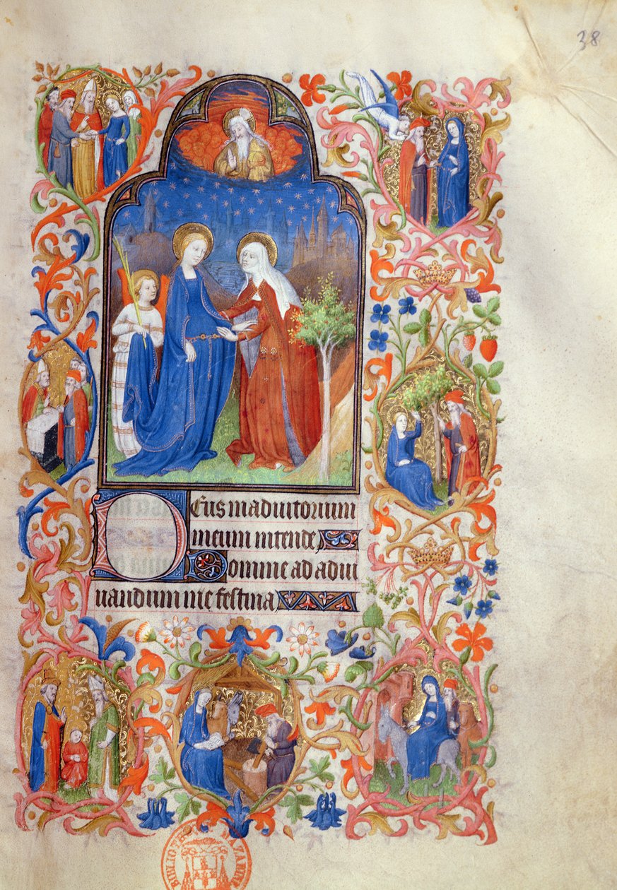 Ms 469 The Visitation, fra Boucicaut Hours, ca. 1410 av Boucicaut Master