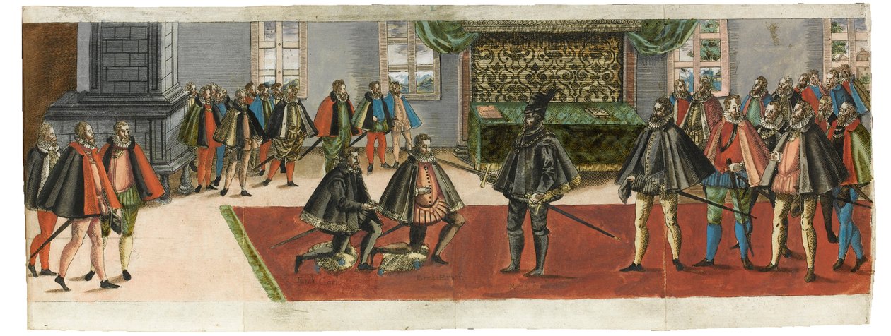 En ridder. Fra den ryddige beskrivelsen med hvilke staselige seremonier..., 1587. av Boys