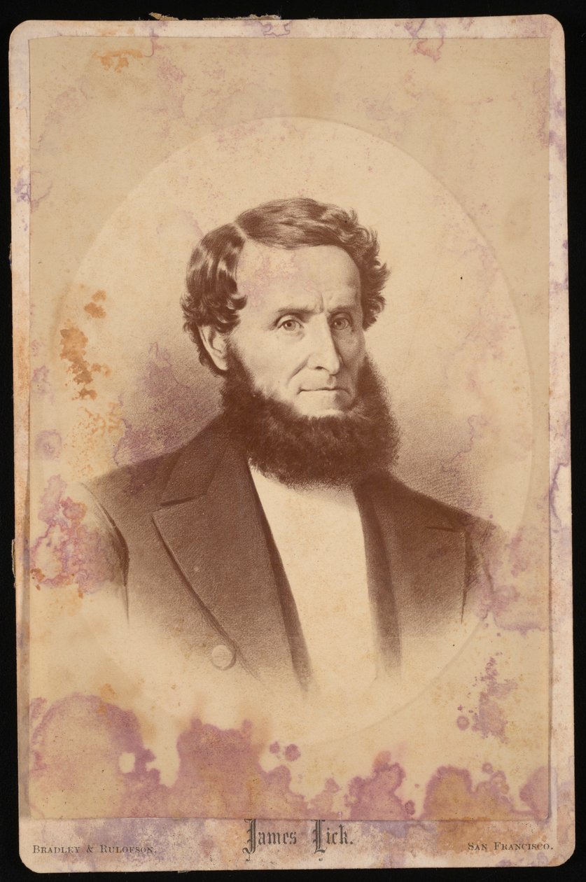 Portrett av James Lick 1796-1876, før 1876. av Bradley and Rulofson