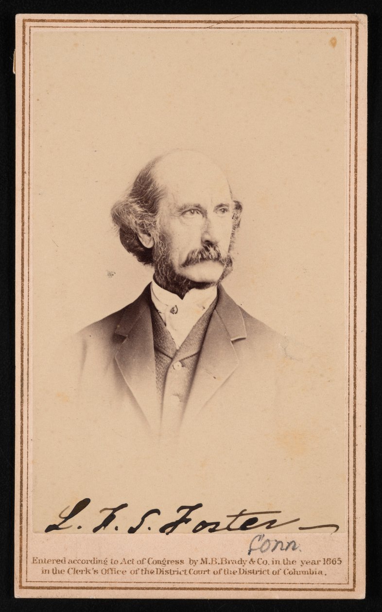 Portrett av LaFayette Sabine Foster 1806-1880, før 1869. av Brady