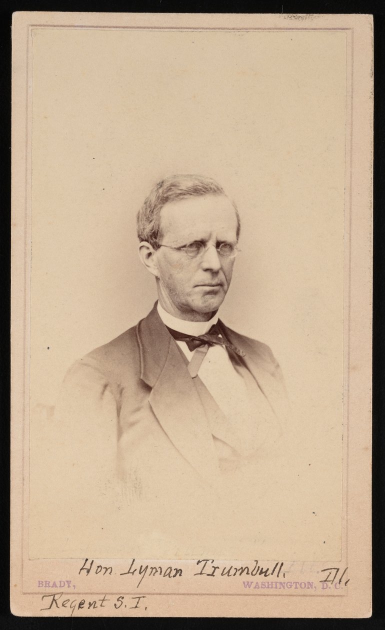 Portrett av Lyman Trumbull 1813-1896, mellom 1862 og 1869. av Brady