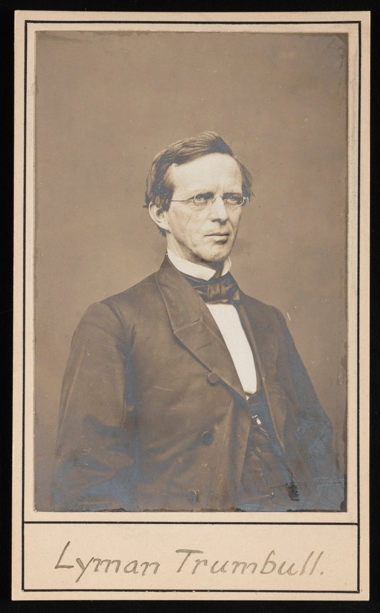 Portrett av Lyman Trumbull 1813-1896, mellom 1864 og 1868. av Brady