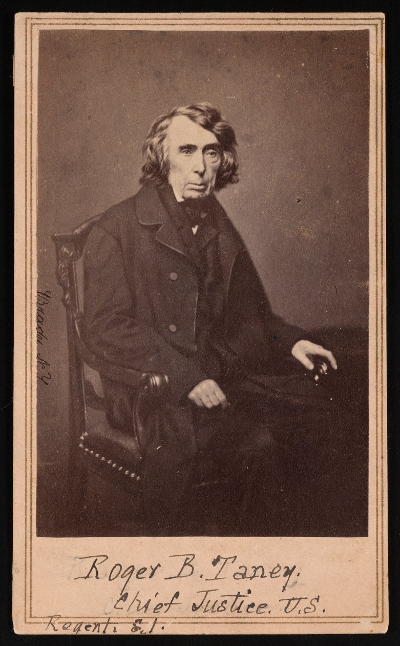 Portrett av Roger Brooke Taney 1777-1864, før 1864. av Brady