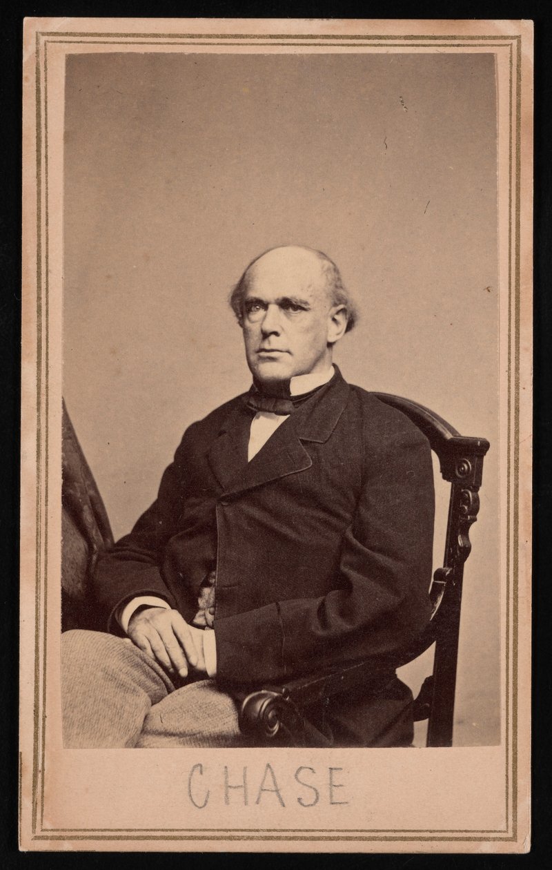 Portrett av Salmon Portland Chase 1808-1873, før 1873. av Brady