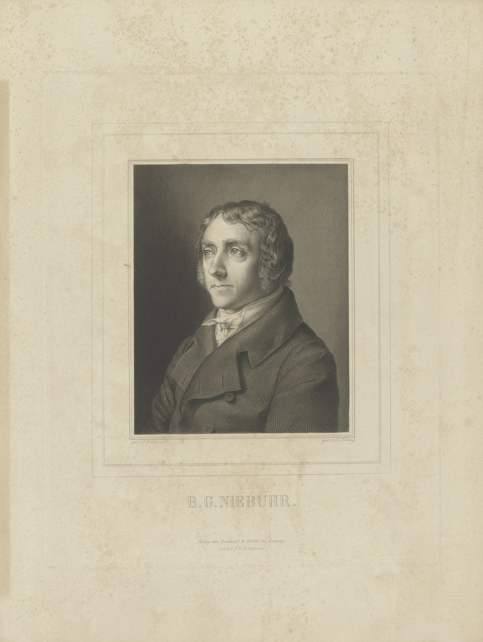 Portrett av Barthold Georg Niebuhr 1776-1831, ca. 1830-1840. av Breitkopf and Härtel