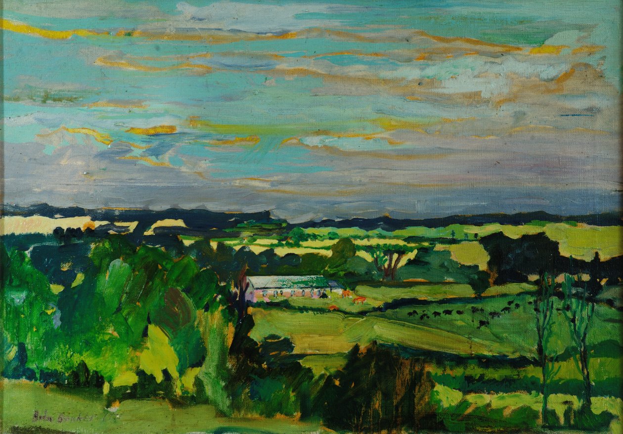 Across the Valley, Bedfordshire, 1973 av Brenda Brin Booker