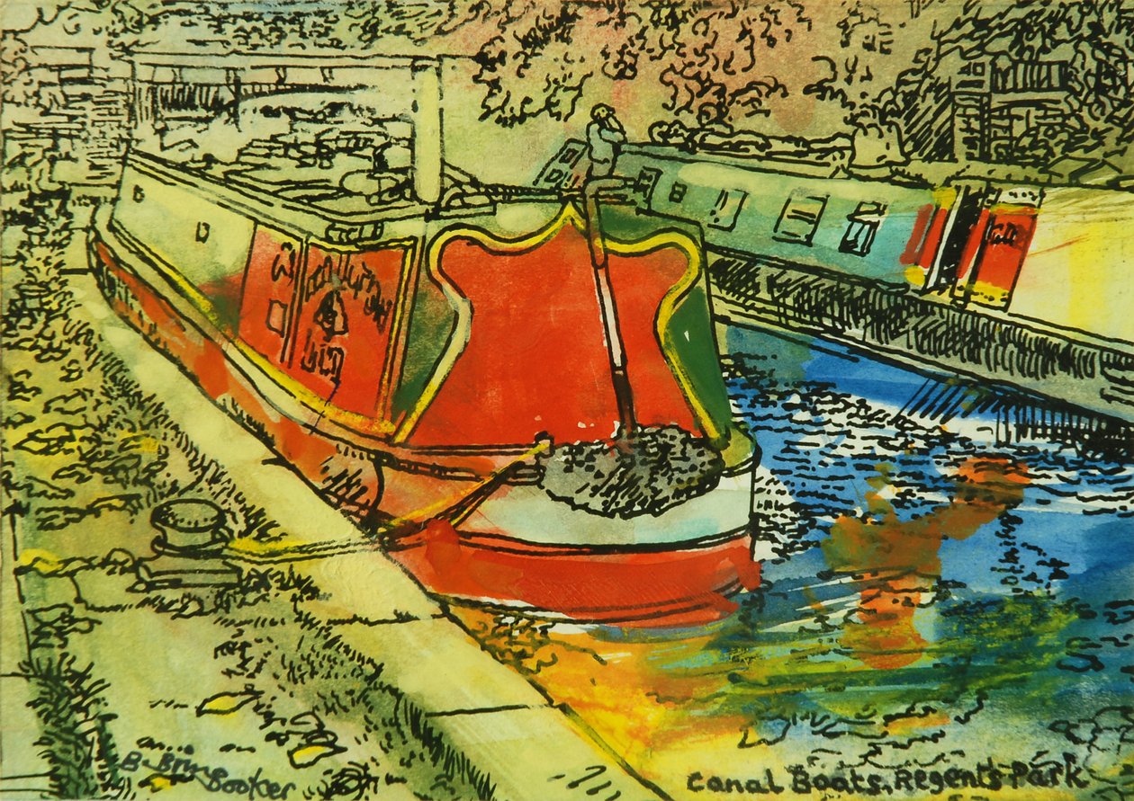 Canal Boats, Camden av Brenda Brin Booker