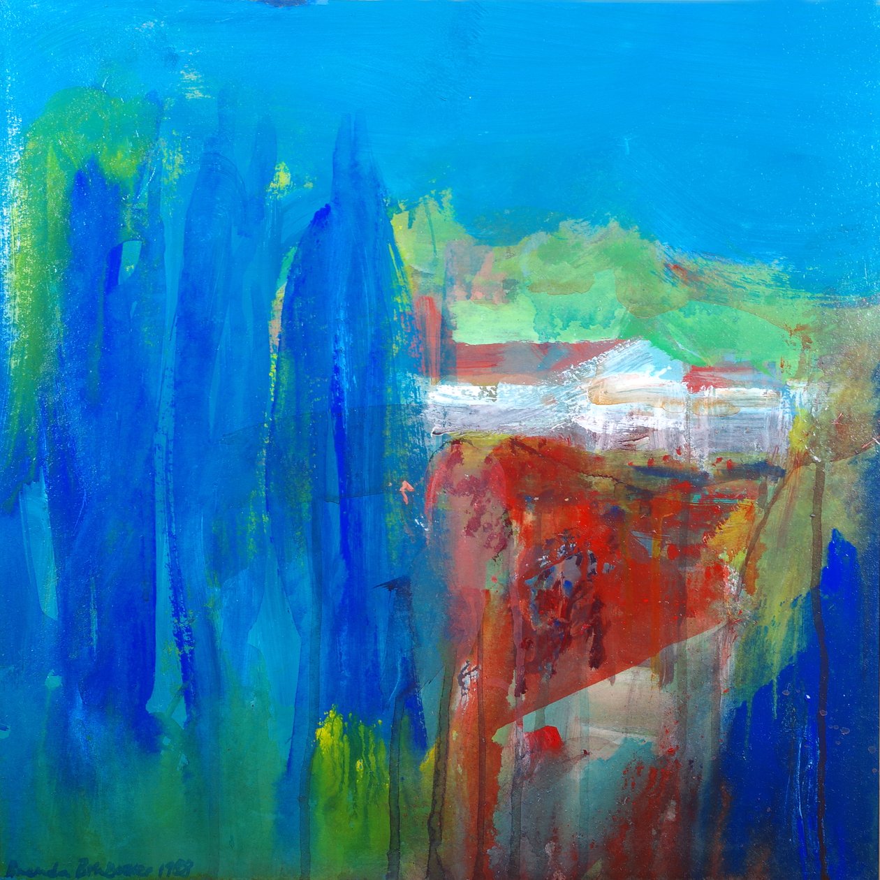 Memories of an Afternoon (akryl på lerret) av Brenda Brin Booker