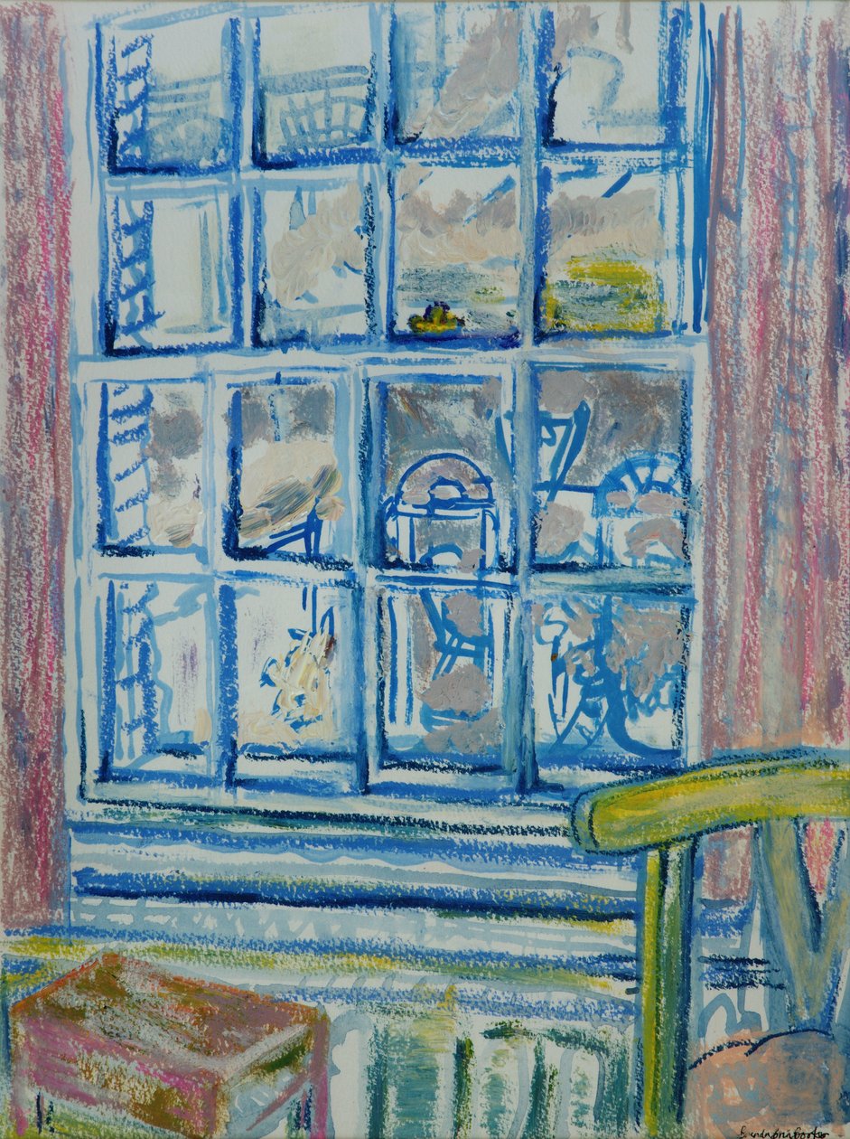 Soveromsvinduet (olje og pastell på papir) av Brenda Brin Booker