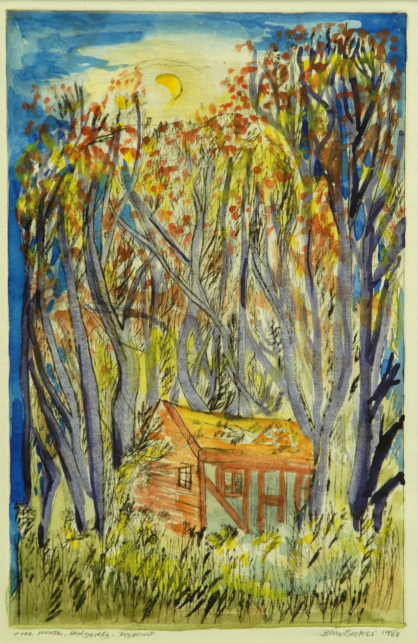 The Tree House II (wc på papir) av Brenda Brin Booker